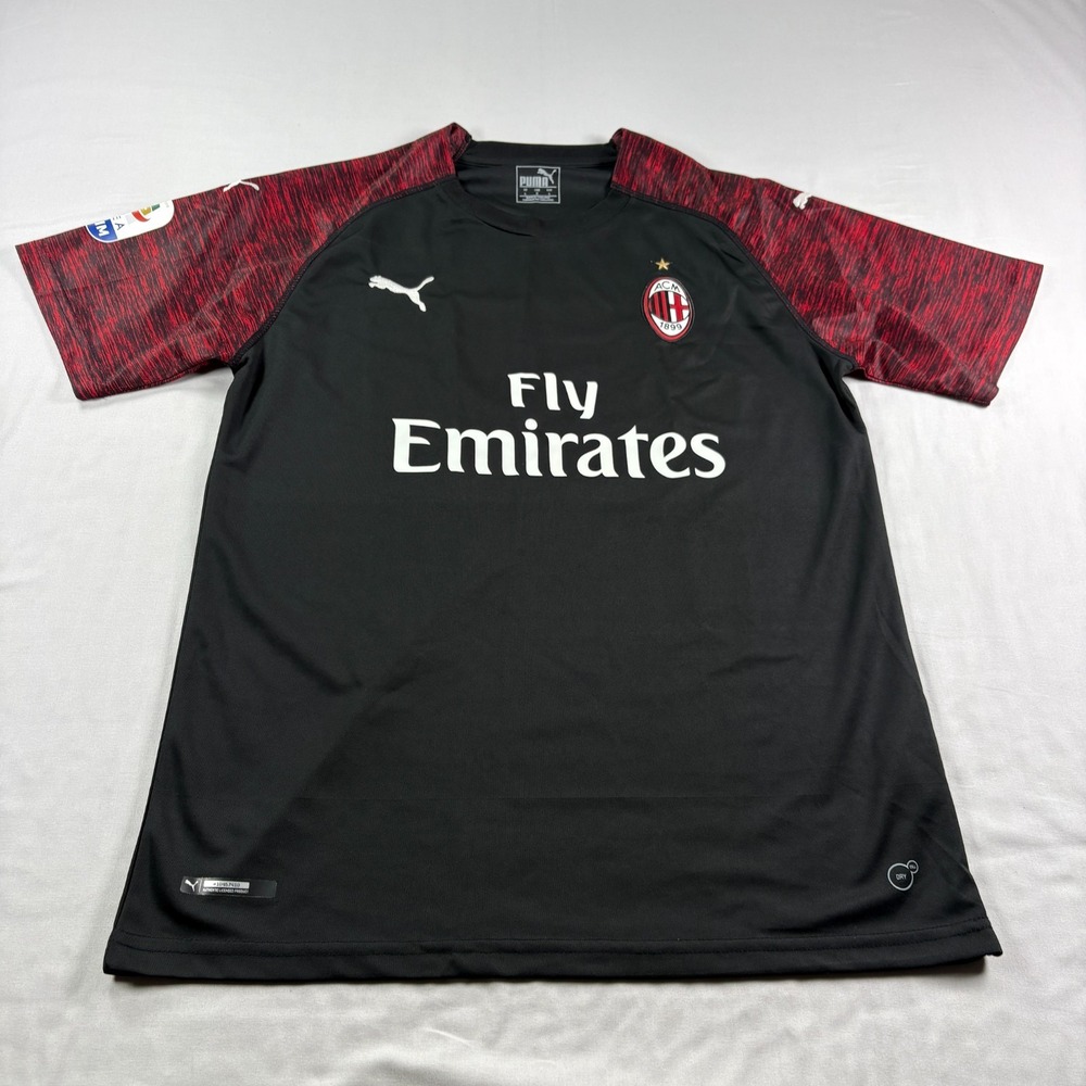 AC Milan Jersey Mens Medium Black Puma Futbol Soccer 2018-19